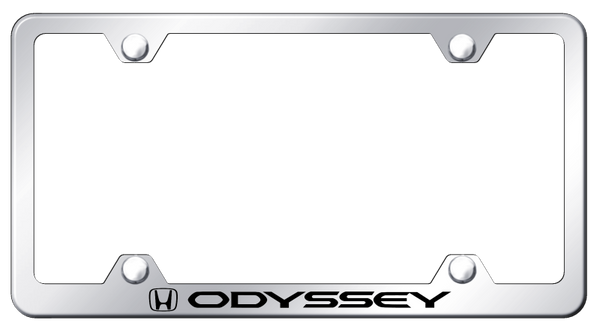 Honda Odyssey Steel Wide Body Frame - Laser Etched Mirrored License Plate Frame - LFW.ODY.EC