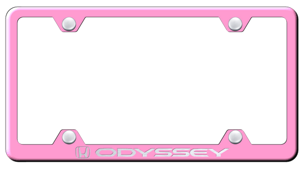 Honda Odyssey Steel Wide Body Frame - Laser Etched Pink License Plate Frame - LFW.ODY.EP