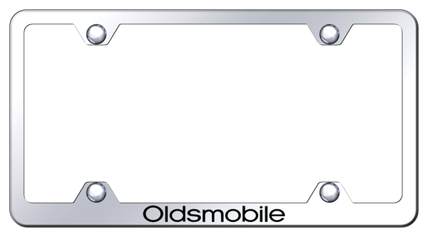 Oldsmobile Oldsmobile Steel Wide Body Frame - Laser Etched Mirrored License Plate Frame - LFW.OLD.EC