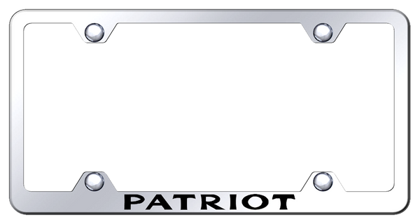 Jeep Patriot Steel Wide Body Frame - Laser Etched Mirrored License Plate Frame - LFW.PAR.EC