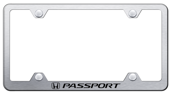 Honda Passport Steel Wide Body Frame - Laser Etched Brushed License Plate Frame - LFW.PAS.ES