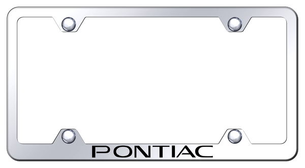 Pontiac Pontiac Steel Wide Body Frame - Laser Etched Mirrored License Plate Frame - LFW.PON.EC