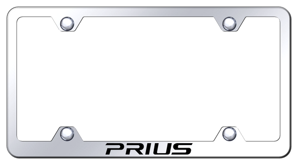 Toyota Prius Steel Wide Body Frame - Laser Etched Mirrored License Plate Frame - LFW.PRI.EC