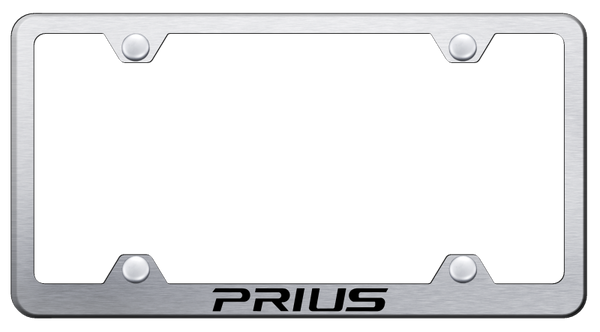 Toyota Prius Steel Wide Body Frame - Laser Etched Brushed License Plate Frame - LFW.PRI.ES