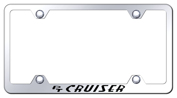 Chrysler PT Cruiser Steel Wide Body Frame - Laser Etched Mirrored License Plate Frame - LFW.PTC.EC