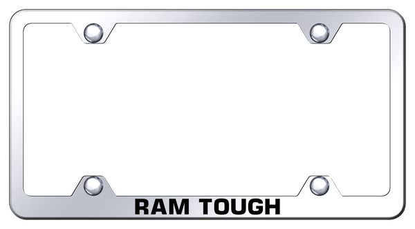 RAM Ram Tough Steel Wide Body Frame - Laser Etched Mirrored License Plate Frame - LFW.RAMT.EC