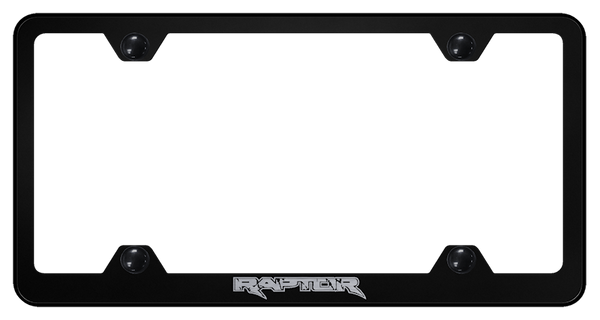 Ford Raptor Steel Wide Body Frame - Laser Etched Black License Plate Frame - LFW.RAP.EB