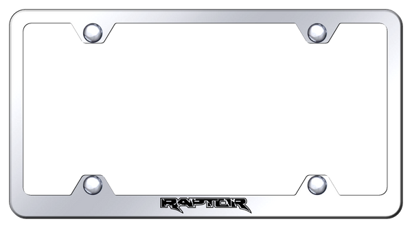 Ford Raptor Steel Wide Body Frame - Laser Etched Mirrored License Plate Frame - LFW.RAP.EC