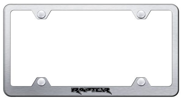 Ford Raptor Steel Wide Body Frame - Laser Etched Brushed License Plate Frame - LFW.RAP.ES