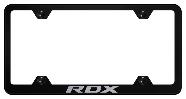 Acura RDX Steel Wide Body Frame - Laser Etched Black License Plate Frame - LFW.RDX.EB