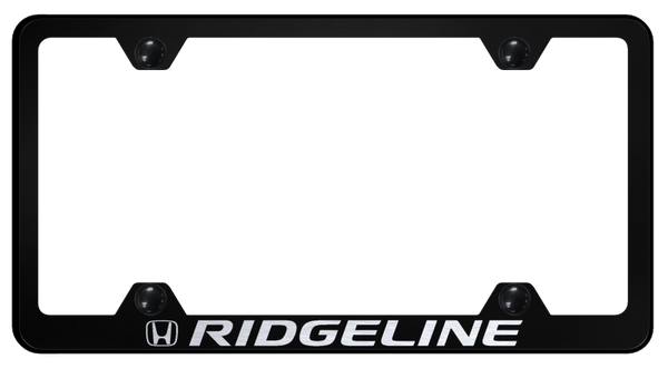 Honda Ridgeline Steel Wide Body Frame - Laser Etched Black License Plate Frame - LFW.RID.EB