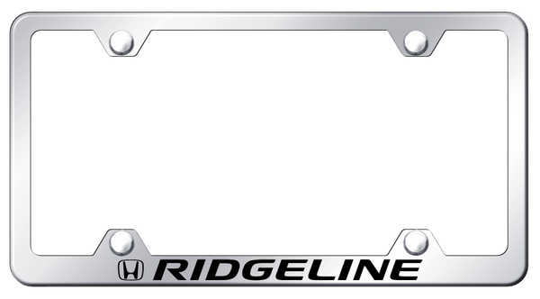 Honda Ridgeline Steel Wide Body Frame - Laser Etched Mirrored License Plate Frame - LFW.RID.EC