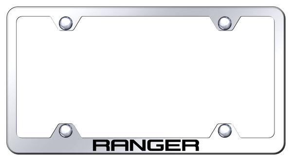 Ford Ranger Steel Wide Body Frame - Laser Etched Mirrored License Plate Frame - LFW.RNG.EC