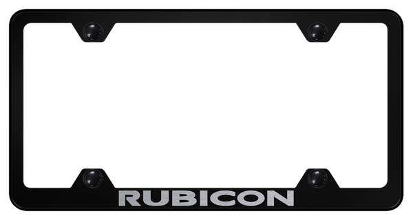 Jeep Rubicon Steel Wide Body Frame - Laser Etched Black License Plate Frame - LFW.RUB.EB