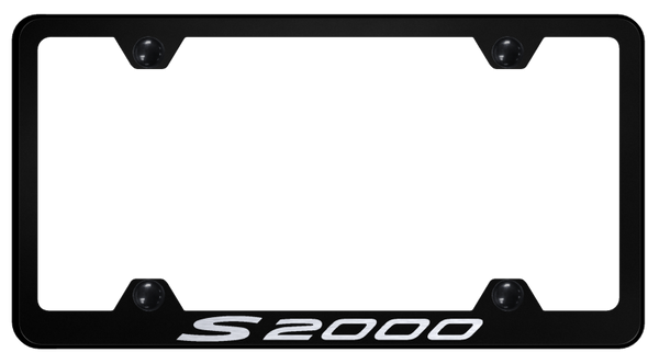 Honda S2000 Steel Wide Body Frame - Laser Etched Black License Plate Frame - LFW.S20.EB