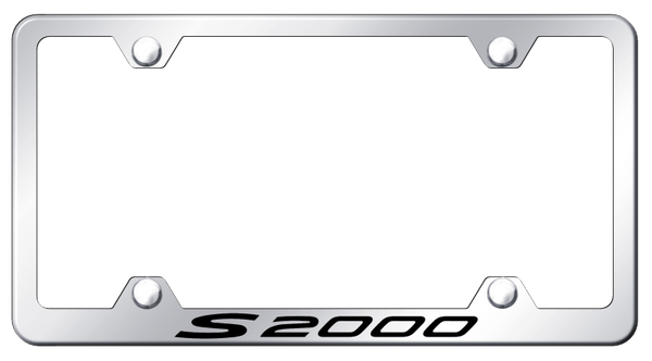 Honda S2000 Steel Wide Body Frame - Laser Etched Mirrored License Plate Frame - LFW.S20.EC