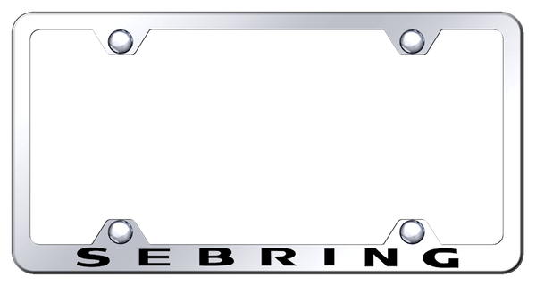 Chrysler Sebring Steel Wide Body Frame - Laser Etched Mirrored License Plate Frame - LFW.SEB.EC