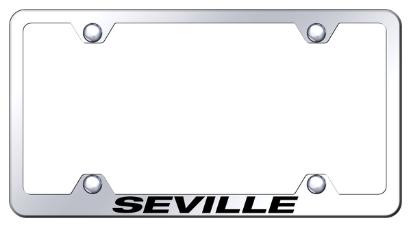 Cadillac Seville Steel Wide Body Frame - Laser Etched Mirrored License Plate Frame - LFW.SEV.EC