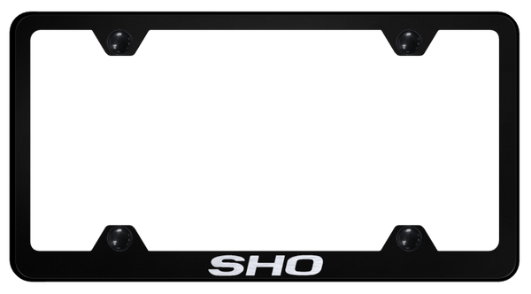 Ford SHO Steel Wide Body Frame - Laser Etched Black License Plate Frame - LFW.SHO.EB