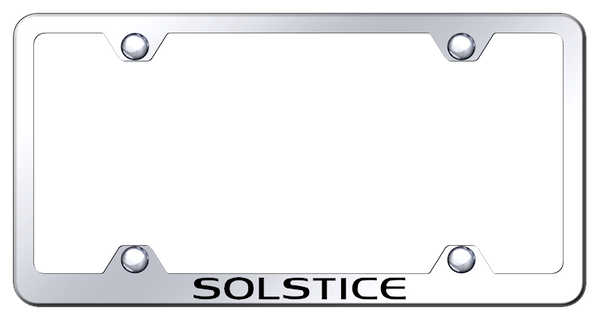 Pontiac Solstice Steel Wide Body Frame - Laser Etched Mirrored License Plate Frame - LFW.SOLS.EC