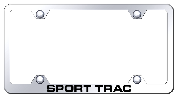 Ford Sport Trac Steel Wide Body Frame - Laser Etched Mirrored License Plate Frame - LFW.SPT.EC