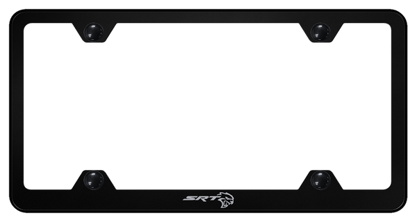 Dodge SRT Hellcat Steel Wide Body Frame - Laser Etched Black License Plate Frame - LFW.SRTH.EB