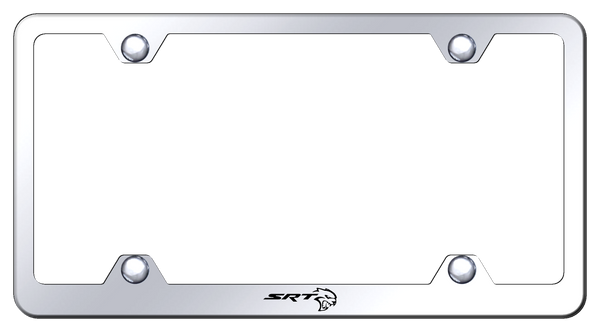 Dodge SRT Hellcat Steel Wide Body Frame - Laser Etched Mirrored License Plate Frame - LFW.SRTH.EC