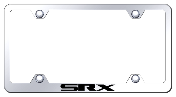 Cadillac SRX Steel Wide Body Frame - Laser Etched Mirrored License Plate Frame - LFW.SRX.EC