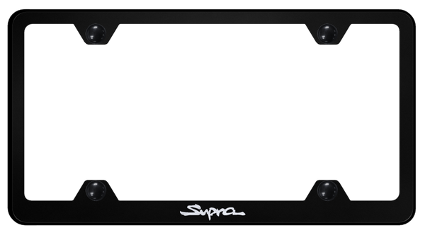 Toyota Supra Steel Wide Body Frame - Laser Etched Black License Plate Frame - LFW.SUP.EB