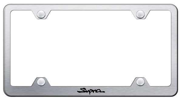 Toyota Supra Steel Wide Body Frame - Laser Etched Brushed License Plate Frame - LFW.SUP.ES