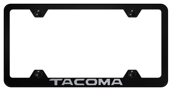 Toyota Tacoma Steel Wide Body Frame - Laser Etched Black License Plate Frame - LFW.TAC.EB