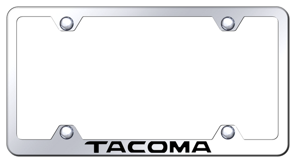 Toyota Tacoma Steel Wide Body Frame - Laser Etched Mirrored License Plate Frame - LFW.TAC.EC