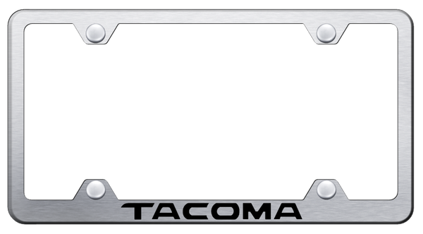 Toyota Tacoma Steel Wide Body Frame - Laser Etched Brushed License Plate Frame - LFW.TAC.ES