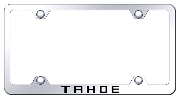 Chevrolet Tahoe Steel Wide Body Frame - Laser Etched Mirrored License Plate Frame - LFW.TAH.EC