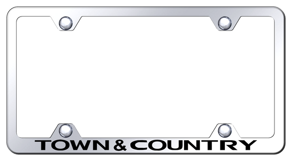 Chrysler Town & Country Steel Wide Body Frame - Laser Etched Mirrored License Plate Frame - LFW.TANDC.EC