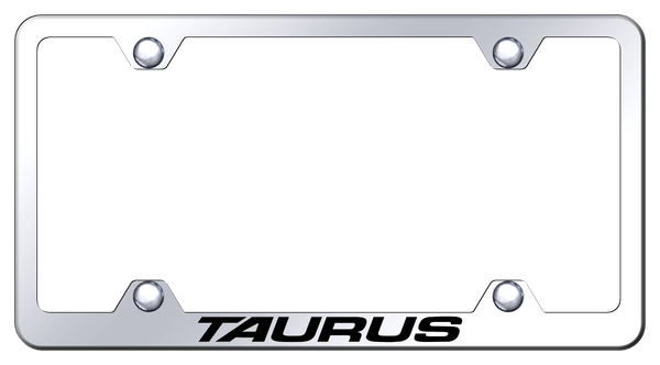 Ford Taurus Steel Wide Body Frame - Laser Etched Mirrored License Plate Frame - LFW.TAU.EC