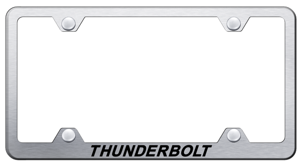 Ford Thunderbolt Steel Wide Body Frame - Laser Etched Brushed License Plate Frame - LFW.TBOLT.ES