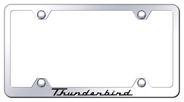 Ford Thunderbird Steel Wide Body Frame - Laser Etched Mirrored License Plate Frame - LFW.THU.EC