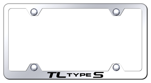 Acura TL Type-S Steel Wide Body Frame - Laser Etched Mirrored License Plate Frame - LFW.TLS.EC