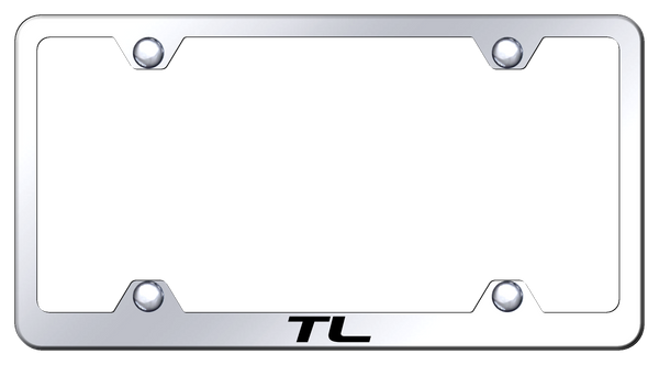 Acura TL Steel Wide Body Frame - Laser Etched Mirrored License Plate Frame - LFW.TL.EC