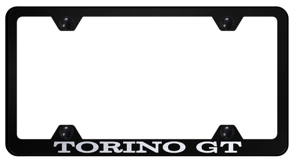 Ford Torino GT Steel Wide Body Frame - Laser Etched Black License Plate Frame - LFW.TORGT.EB