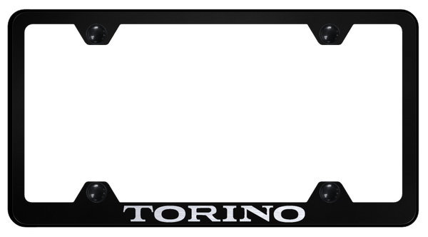 Ford Torino Steel Wide Body Frame - Laser Etched Black License Plate Frame - LFW.TOR.EB