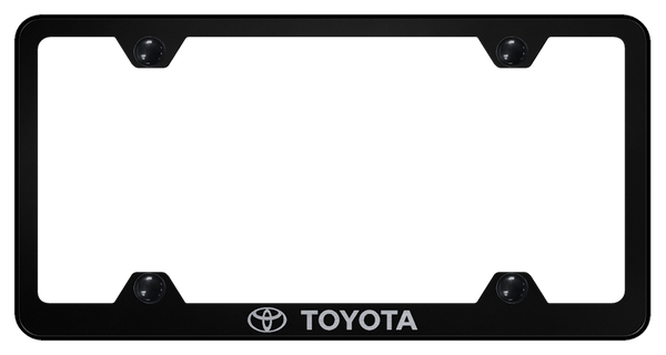 Toyota Toyota Steel Wide Body Frame - Laser Etched Black License Plate Frame - LFW.TOY.EB