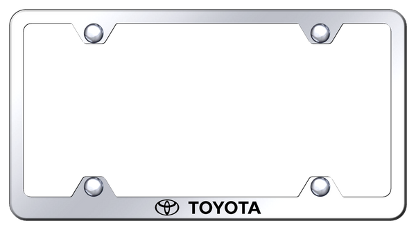 Toyota Toyota Steel Wide Body Frame - Laser Etched Mirrored License Plate Frame - LFW.TOY.EC