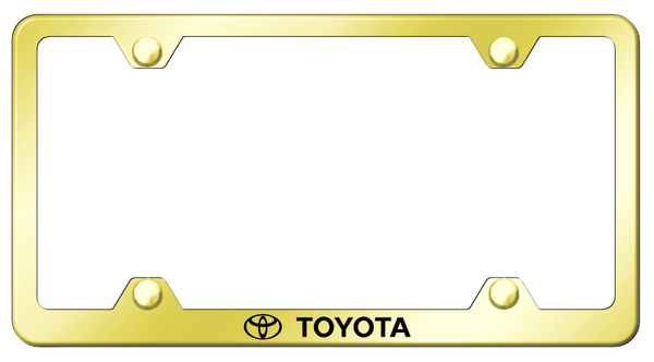 Toyota Toyota Steel Wide Body Frame - Laser Etched Gold License Plate Frame - LFW.TOY.EG