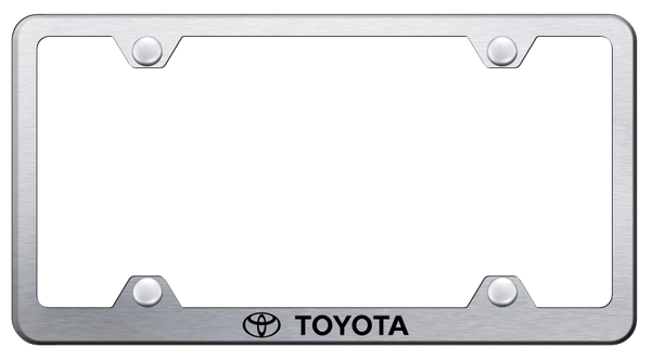 Toyota Toyota Steel Wide Body Frame - Laser Etched Brushed License Plate Frame - LFW.TOY.ES