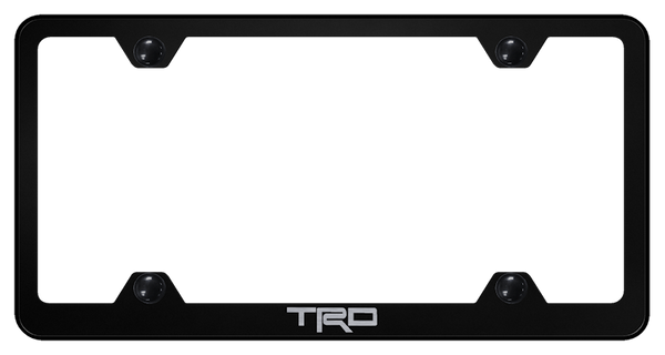 Toyota TRD Steel Wide Body Frame - Laser Etched Black License Plate Frame - LFW.TRD.EB