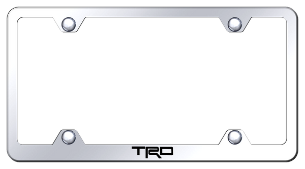 Toyota TRD Steel Wide Body Frame - Laser Etched Mirrored License Plate Frame - LFW.TRD.EC