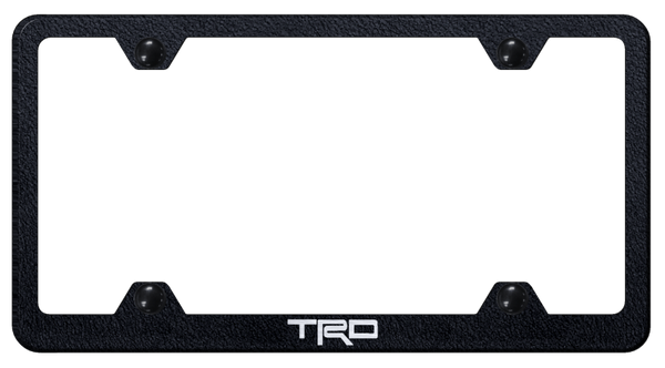 Toyota TRD Steel Wide Body Frame - Laser Etched Rugged Black License Plate Frame - LFW.TRD.ERB