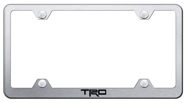 Toyota TRD Steel Wide Body Frame - Laser Etched Brushed License Plate Frame - LFW.TRD.ES